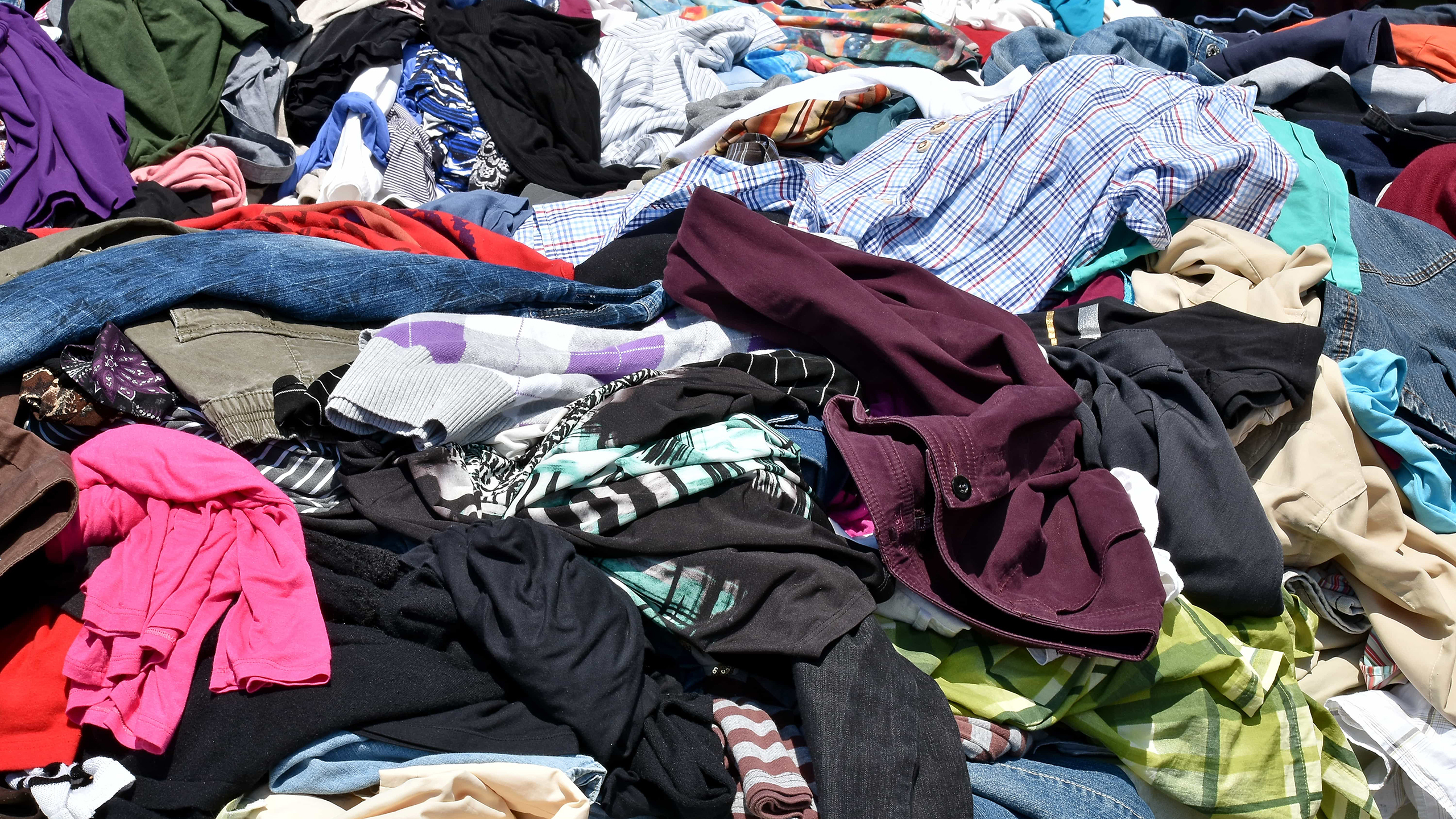 Clothes in a pile