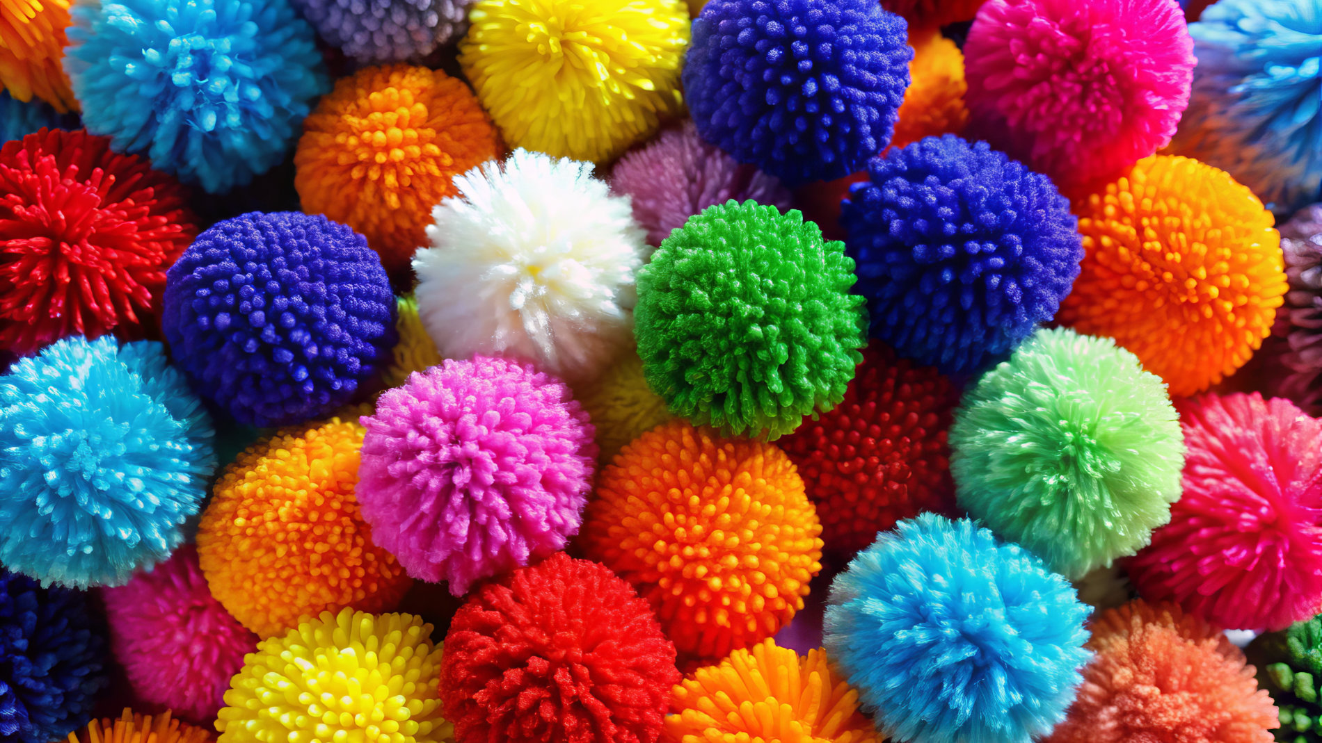 Colourful balls of wool