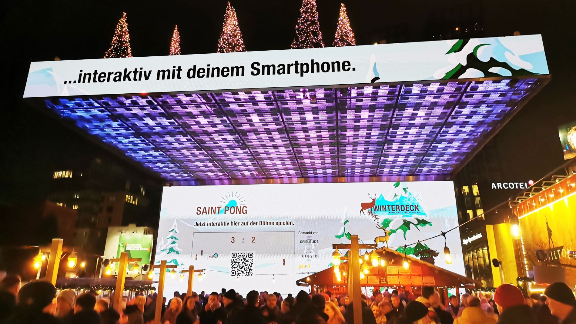 Gamification auf einem Weihnachtsmarkt