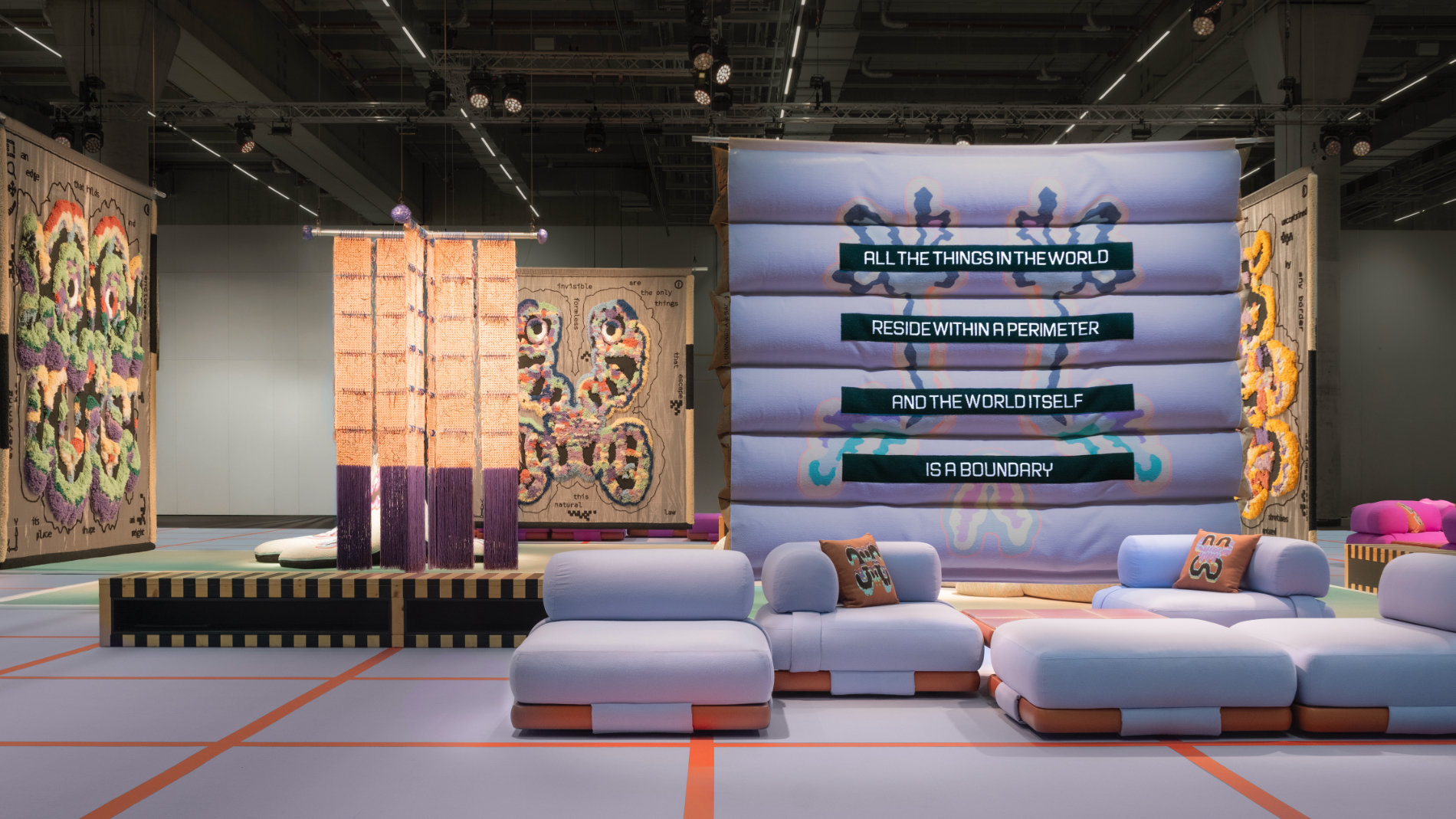 Textilinstallation „among-us“ Heimtextil 2025