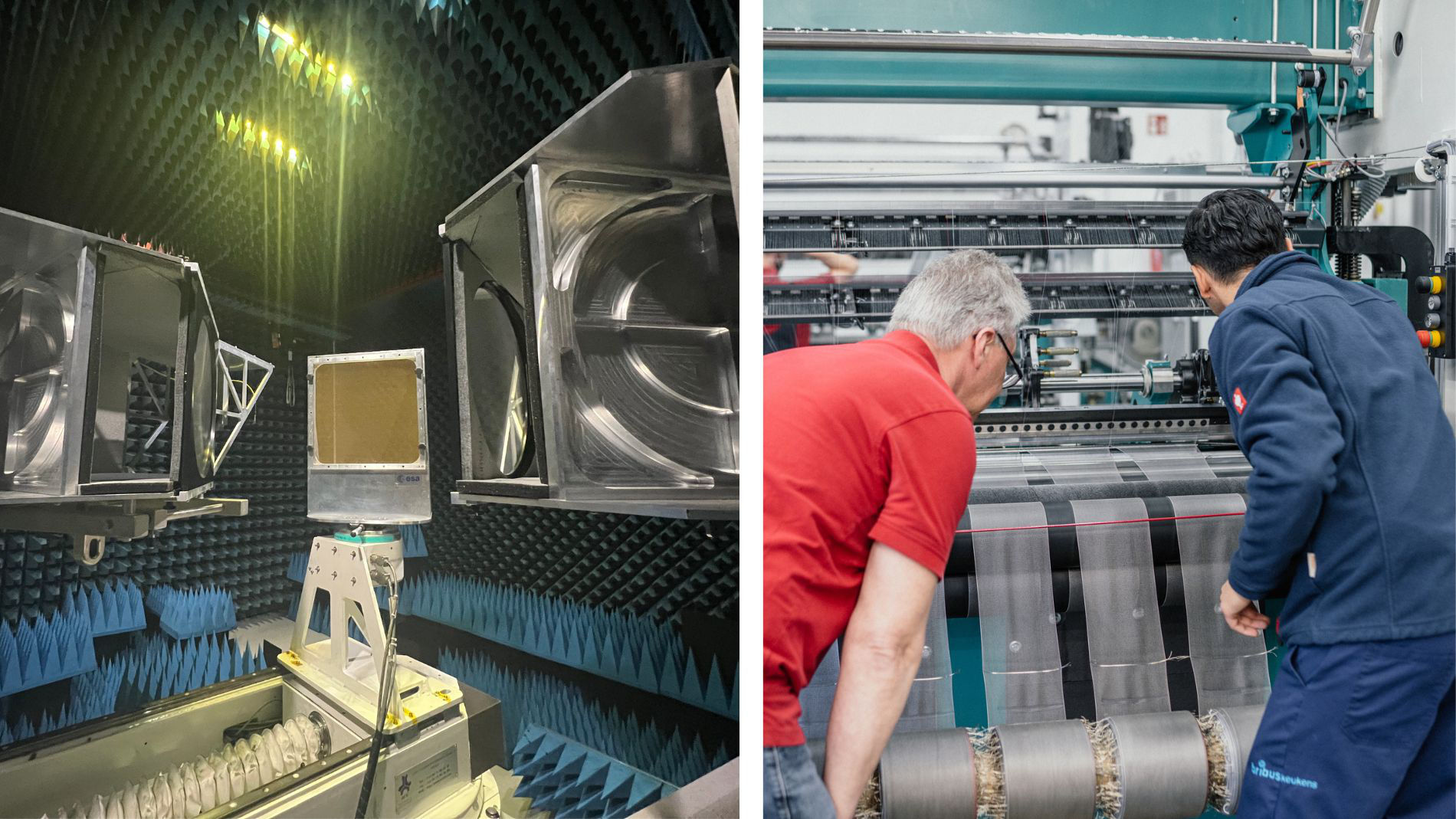 Textile testing and production using technical machinery