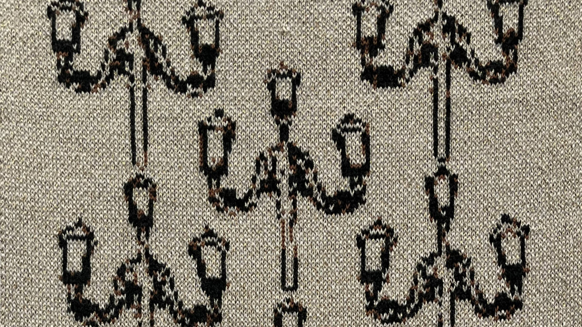 Close-up geometric textile pattern with ornamental design