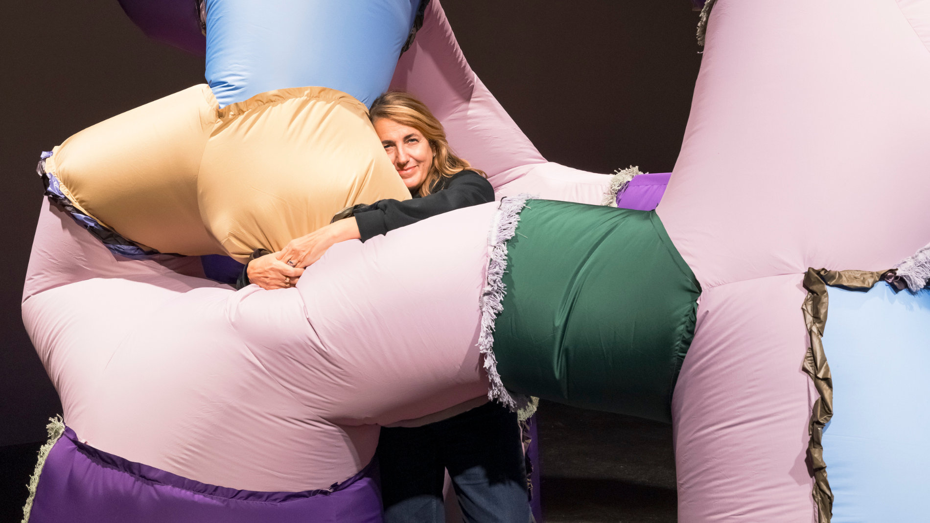 Patricia Urquiola in interactive textile art sculpture