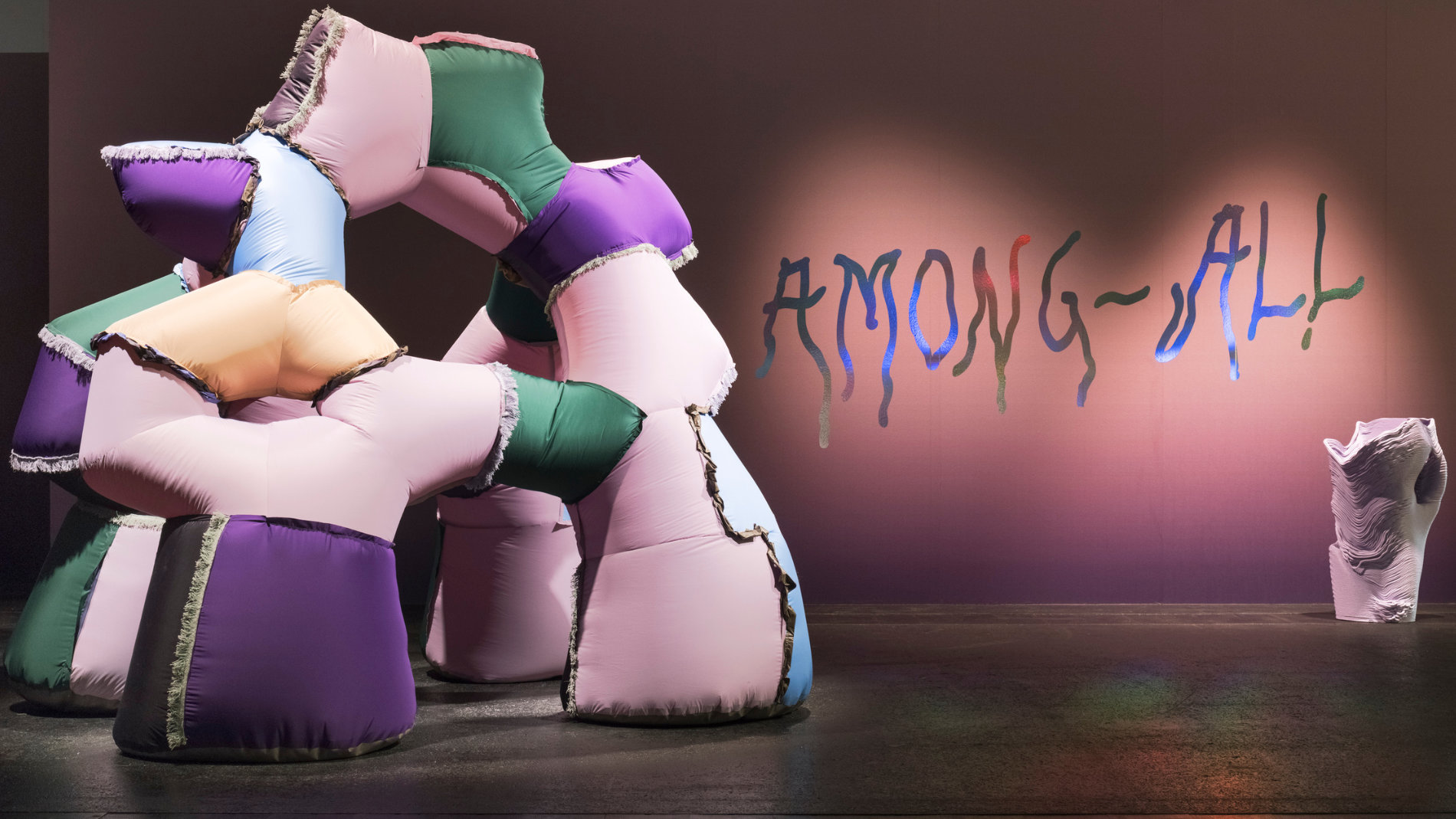 Textile art installation "Among-All" by Patricia Urquiola