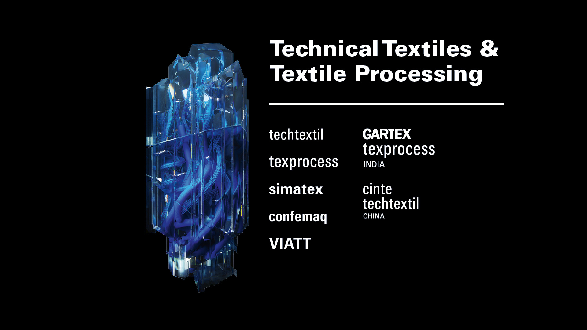 Logos of all technical textiles & textile processing trade fairs