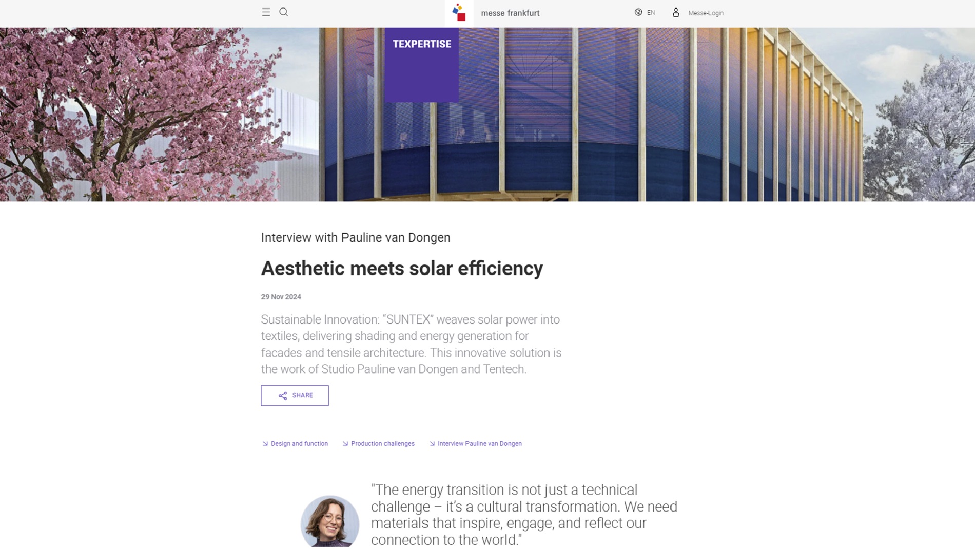 Excerpt from an advertorial