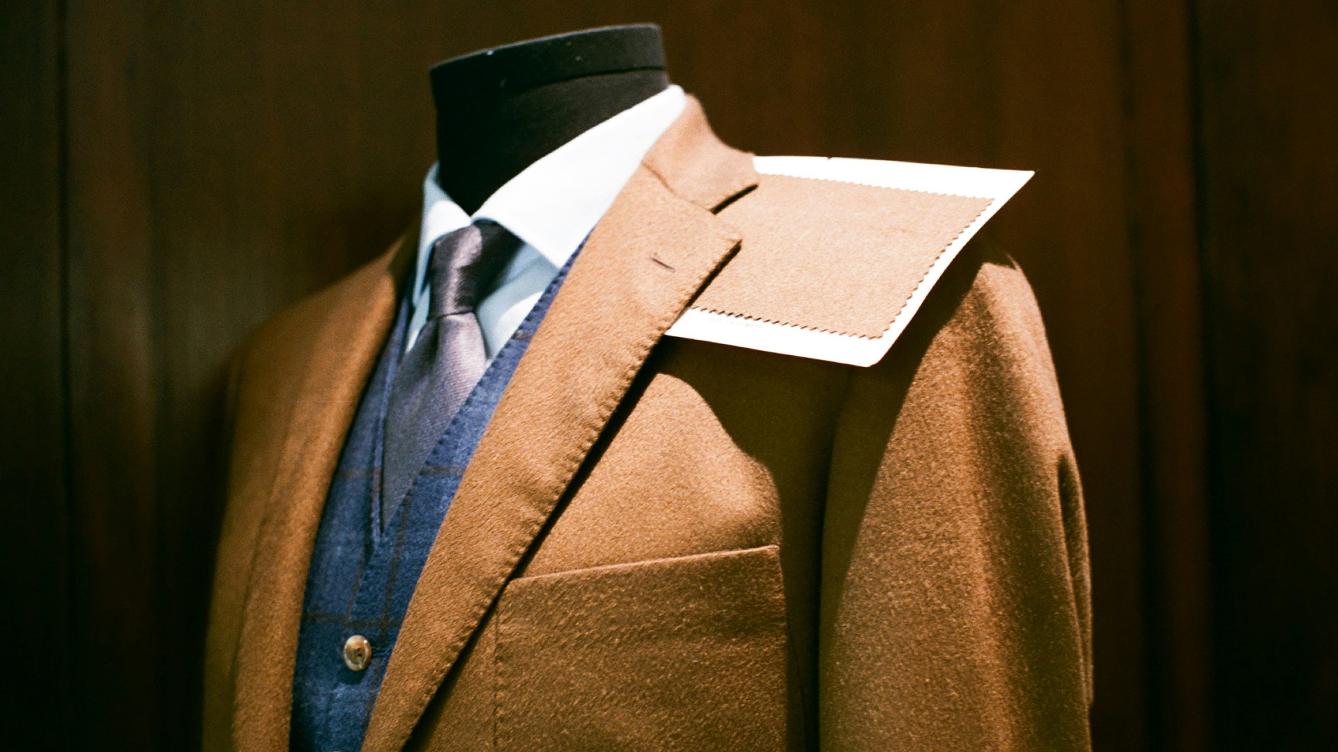 A brown suit as an exhibit